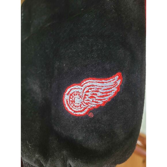 VTG 90s DELONG Detroit Red Wing NHL Quilted Varsity Jacket Wool Suede USA L MINT - Picture 10 of 14